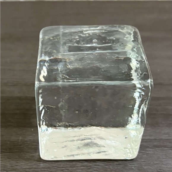 Heavy Glass Ice Cube Paperweight